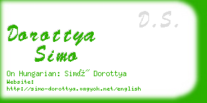 dorottya simo business card